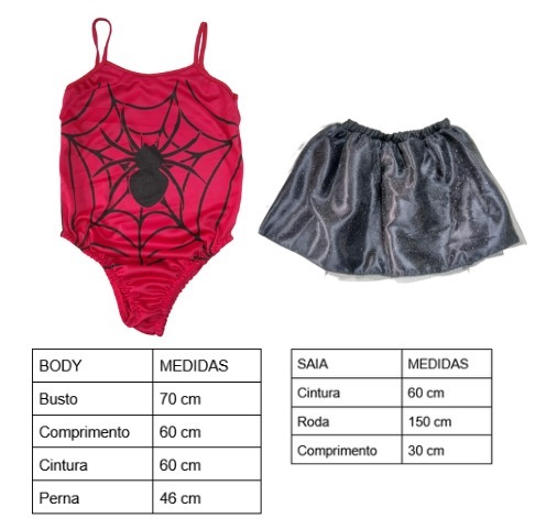 VESTIDO BRUXA C/ARANHA E GLITER